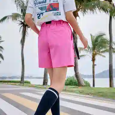 探路者 运动户外舒适百搭简约纯色休闲短裤 女款