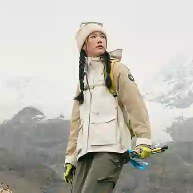 探路者  户外登山两件套  防水耐磨保暖二合一套绒冲锋衣 女款