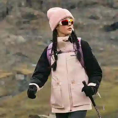 探路者  户外登山两件套  防水耐磨保暖二合一套绒冲锋衣 女款