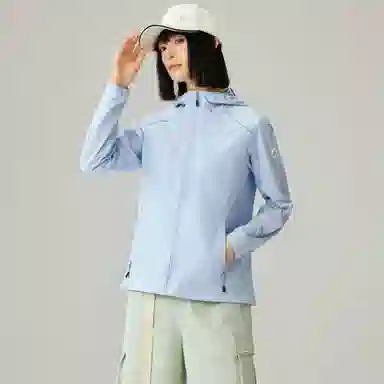 探路者  户外合身纯色舒适时尚百搭  防风冲锋衣 女款