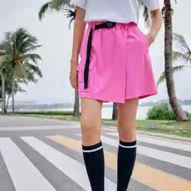 探路者 运动户外舒适百搭简约纯色休闲短裤 女款