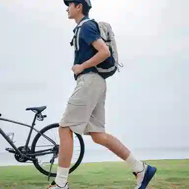 探路者 春夏速干徒步户外舒适弹力运动休闲短裤 男款
