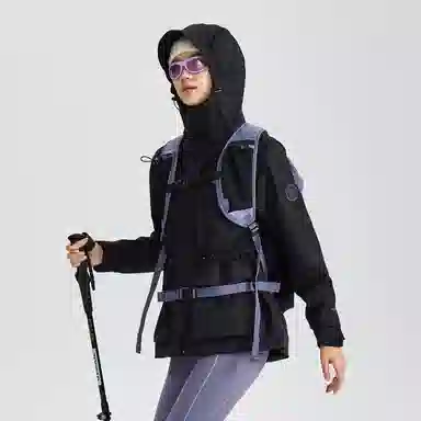 探路者  户外登山两件套  防水耐磨保暖二合一套绒冲锋衣 女款