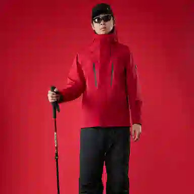 探路者  极光女三合一可拆卸抓绒内胆  防水防风透气耐磨保暖防静电冲锋衣 男款