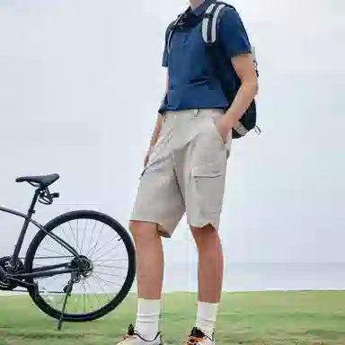 探路者 春夏速干徒步户外舒适弹力运动休闲短裤 男款