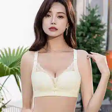 波波女神 小胸显大无钢圈侧收副乳调整型上托提拉抗菌无痕高弹舒适运动日常蕾丝文胸 女款 礼盒装
