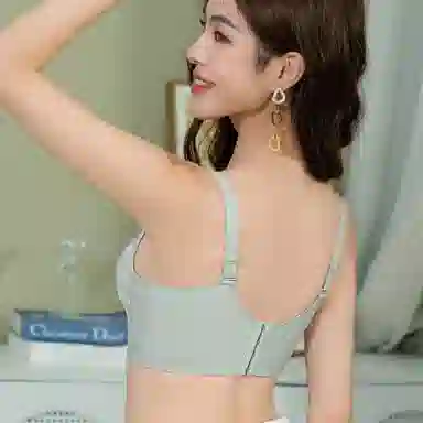 波波女神 漫画胸聚拢防下垂收副乳调整型仿乳胶杯性感蕾丝舒适无痕抗菌无钢圈文胸 女款 单件装