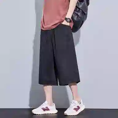 寻星记 夏日必备 纯棉多口袋透气舒适百搭美式高街风七分裤休闲短裤 男女同款