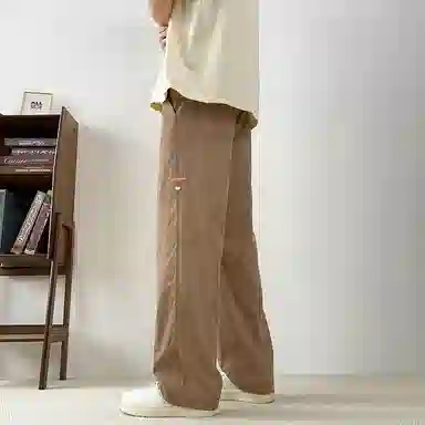 寻星记 美式潮牌纯棉夏季男生透气宽松多口袋凉感垂感运动阔腿裤休闲裤 男女同款