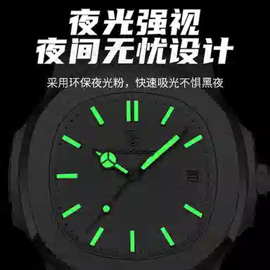 POEDAGAR Vintage Quartz Blue Dial