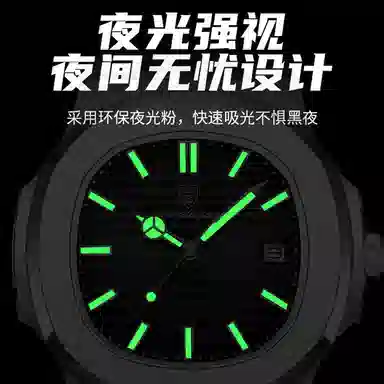 POEDAGAR Vintage Quartz Blue Dial