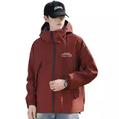 图兰朵  山地户外登山运动休闲宽松连帽百搭夹克外套软壳  防水防风冲锋衣 男女同款