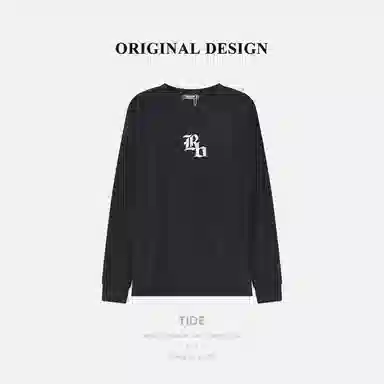 乱步 字母刺绣美式圆领卫衣 男女同款