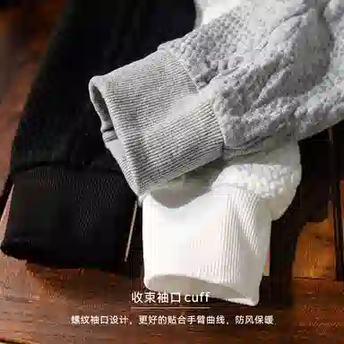 乱步 华夫格圆领秋冬季港风个性潮流宽松卫衣 男女同款