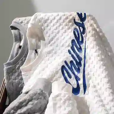 乱步 华夫格圆领秋冬季港风个性潮流宽松卫衣 男女同款