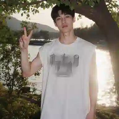 乱步 纯棉美式字母渐变嘻哈街头无袖坎肩夏季运动背心 男女同款