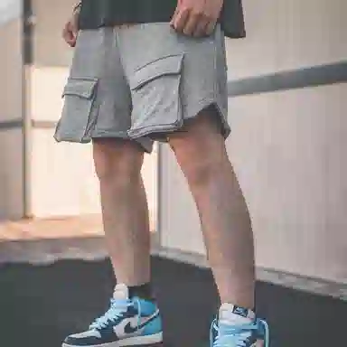 乱步 外穿工装五分裤百搭沙滩运动韩版潮流宽松休闲短裤 男女同款