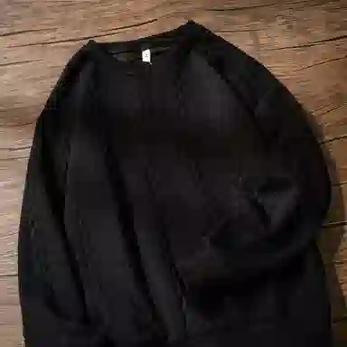 乱步 华夫格圆领秋冬季港风个性潮流宽松卫衣 男女同款