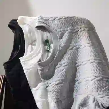 乱步 华夫格圆领秋冬季港风个性潮流宽松卫衣 男女同款