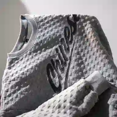 乱步 华夫格圆领秋冬季港风个性潮流宽松卫衣 男女同款