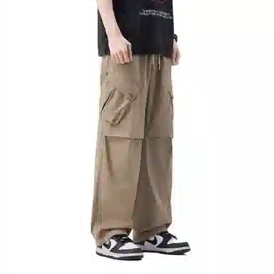 帝狼牛 美式复古潮牌高街机能户外设计休闲百搭宽松工装裤 男女同款