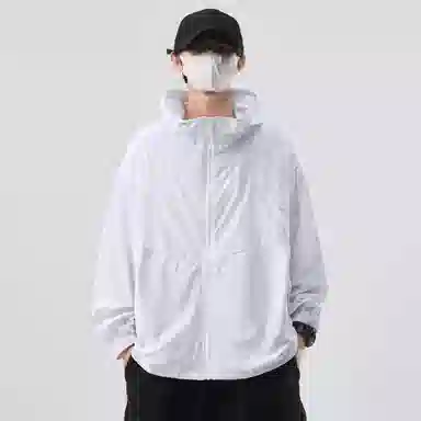 帝狼牛 冰丝凉感大帽檐舒适亲肤速干百搭时尚防紫外线轻薄透气轻量化户外通勤日系机能工装风长袖速干防晒服 男女同款