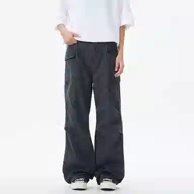 帝狼牛 美式复古高街痞帅直筒显瘦时尚舒适休闲裤 男女同款