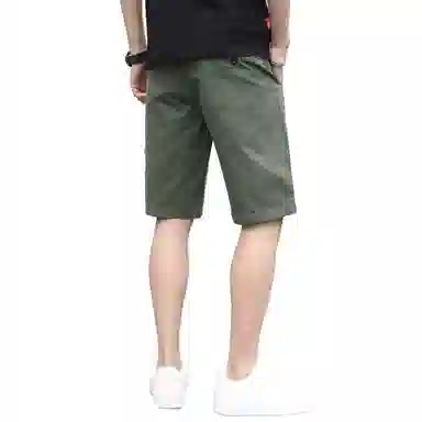 帝狼牛 复古水洗户外运动中裤简约设计宽松舒适透气直筒五分休闲短裤 男女同款