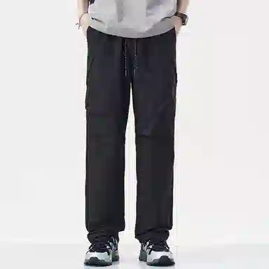 帝狼牛 简约纯色百搭宽松直筒时尚休闲裤 男女同款