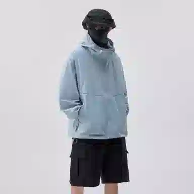 帝狼牛 冰丝凉感大帽檐舒适亲肤速干百搭时尚防紫外线轻薄透气轻量化户外通勤日系机能工装风长袖速干防晒服 男女同款