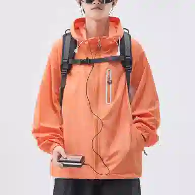 帝狼牛 宽松潮牌山系轻薄户外连帽长袖透气防紫外线防晒服 男女同款