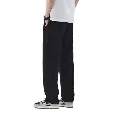 帝狼牛 美式复古简约纯色基础款宽松直筒美拉德风垂感高街学院风通勤百搭休闲裤 男女同款