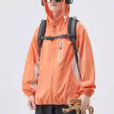 帝狼牛 宽松潮牌山系轻薄户外连帽长袖透气防紫外线防晒服 男女同款