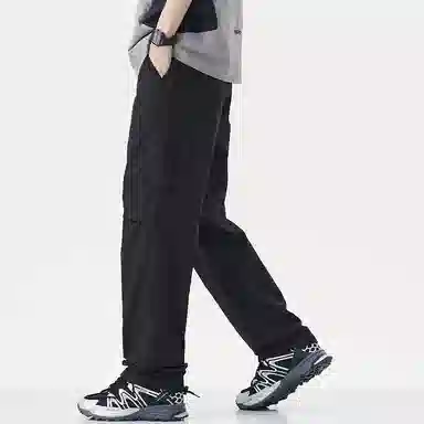 帝狼牛 简约纯色百搭宽松直筒时尚休闲裤 男女同款