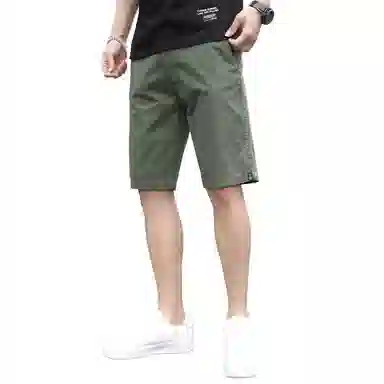 帝狼牛 复古水洗户外运动中裤简约设计宽松舒适透气直筒五分休闲短裤 男女同款