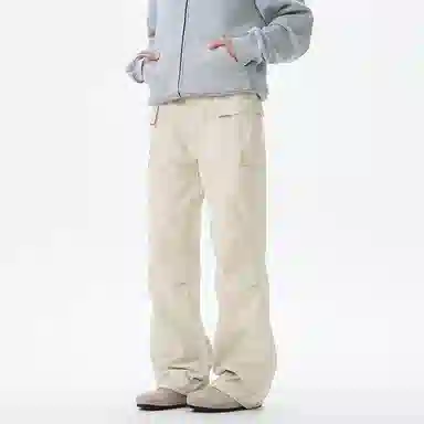 帝狼牛 美式复古高街痞帅直筒显瘦时尚舒适休闲裤 男女同款