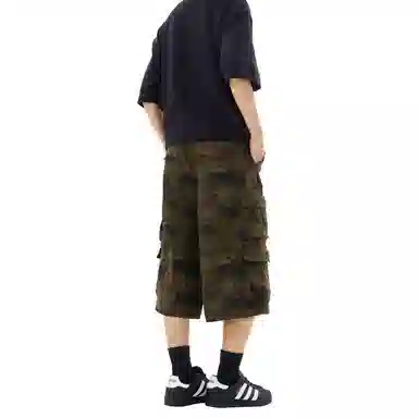 帝狼牛 美式夏季薄款宽松多口袋工装潮流个性休闲短裤 男女同款