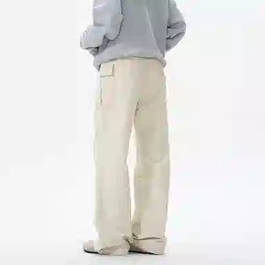 帝狼牛 美式复古高街痞帅直筒显瘦时尚舒适休闲裤 男女同款