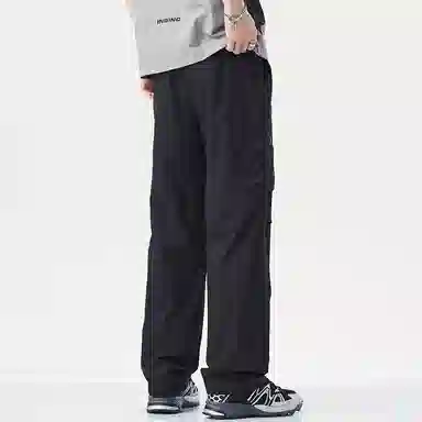 帝狼牛 简约纯色百搭宽松直筒时尚休闲裤 男女同款