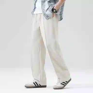 帝狼牛 宽松直筒纯色百搭简约垂感高级感港风休闲裤 男女同款