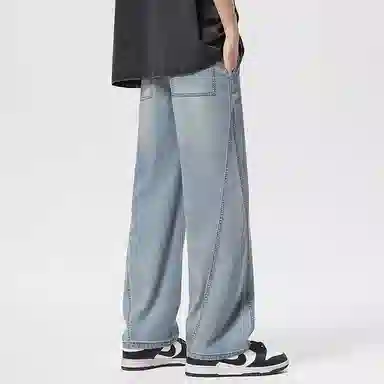 帝狼牛 日常通勤复古美式潮流牛仔裤 男女同款