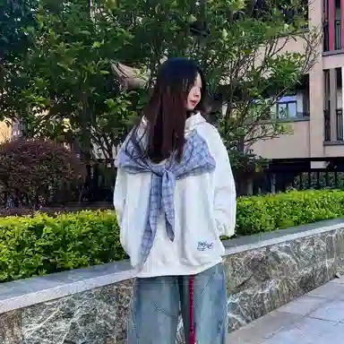 悍戈 日系文艺与学院风兼具的连帽潮流上衣卫衣 男女同款