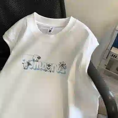 诗丹帝国 美式高街复古时尚潮流百搭潮牌纯棉宽松透气运动坎肩随性淡人盐系穿搭无袖背心 男女同款