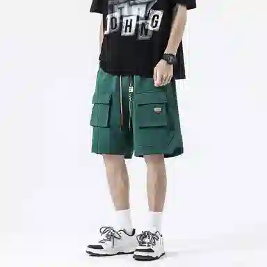 诗丹帝国 美式复古宽松篮球运动外穿工装五分裤潮牌休闲短裤 男款