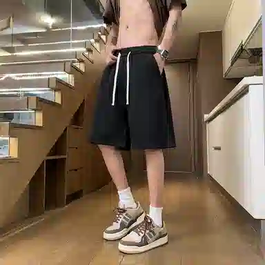 诗丹帝国 美式复古潮流潮牌宽松时尚五分裤休闲短裤 男女同款