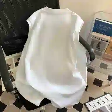 诗丹帝国 美式复古高街轻奢图案高级感纯棉运动透气背心 男女同款
