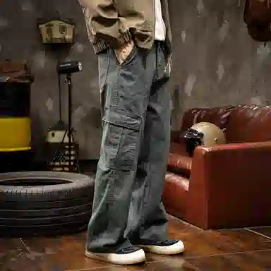 路杰邦 美式高端工装直筒阔腿休闲裤 男款