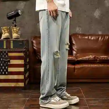 Lujebang Vintage Loose Jeans Light Blue