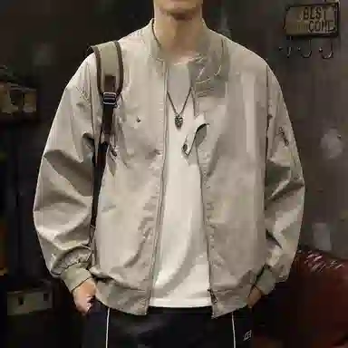 路杰邦 美式复古棒球服外套男士春秋季潮牌宽松休闲男装秋装夹克 男女同款