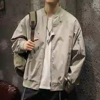 路杰邦 美式复古棒球服外套男士春秋季潮牌宽松休闲男装秋装夹克 男女同款